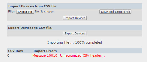 Error With Csv Import Message Unrecognized Csv Header Symantec Privileged Access Management