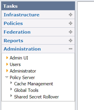 AdminUI menu