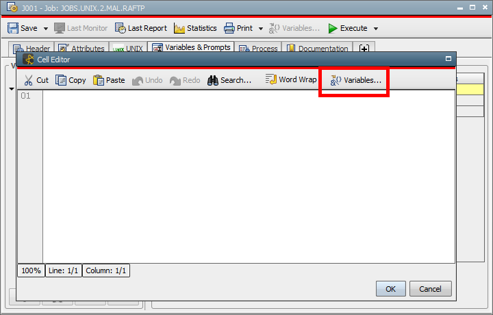 How to call the Variable Picker in Java UI