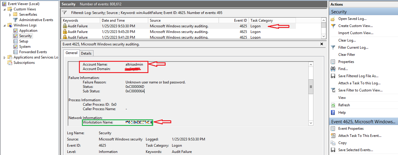 Admin account getting locked very frequently in Altiris / Asset