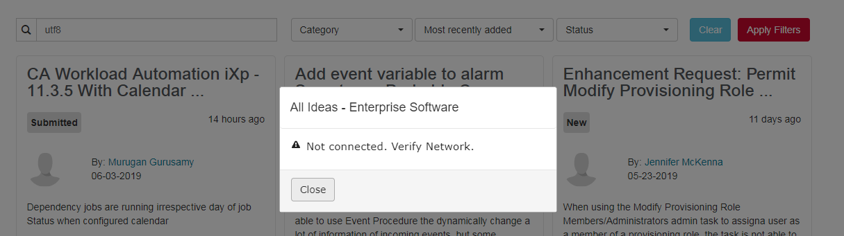 ideation load error