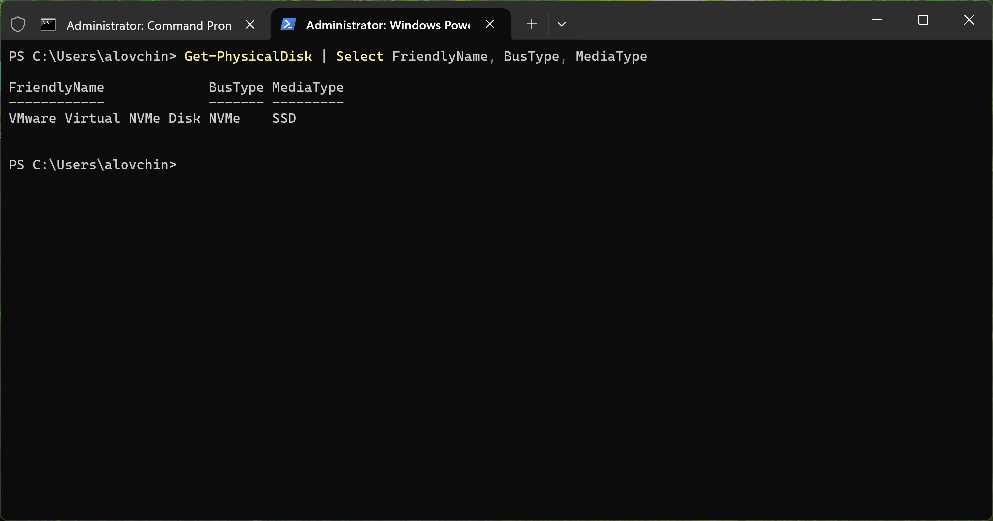 VMware Fusion 25H2u1: Virtual NVMe disk is not detected as SSD by