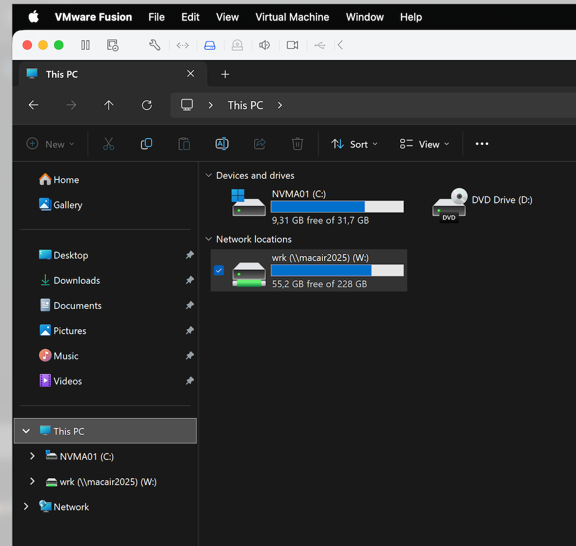 Fusion 13 - Where is the setting for Shared Folders? | Fusion