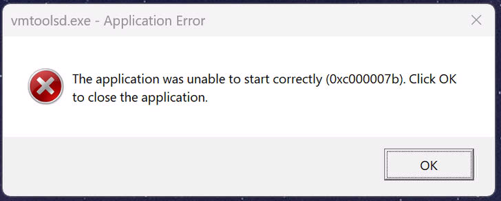 vmtoolsd.exe is not starting correctly all of a sudden. | Fusion