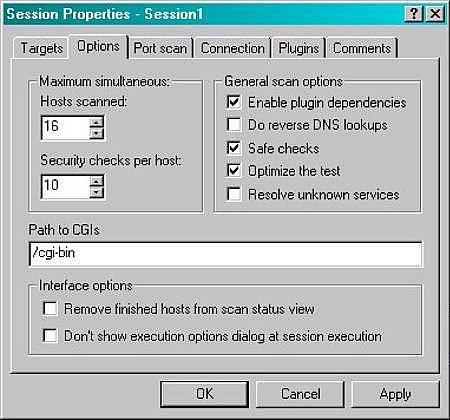 Figure 3: Enabling plugin dependency in NessusWX.