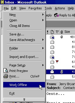 Work offline in Outlook