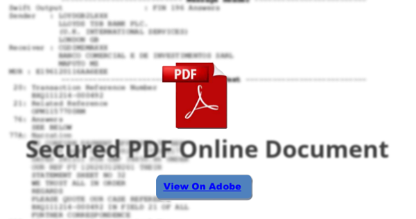 Secured PDF Online Document