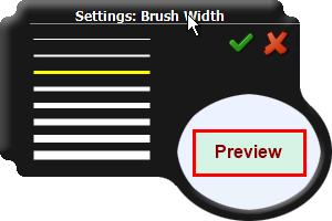 Settings Brush Width