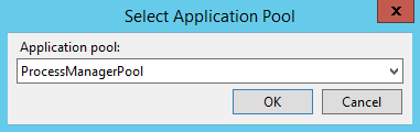 Select Application Pool