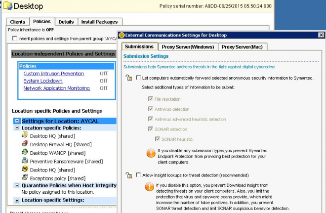 temporarily disable symantec endpoint protection