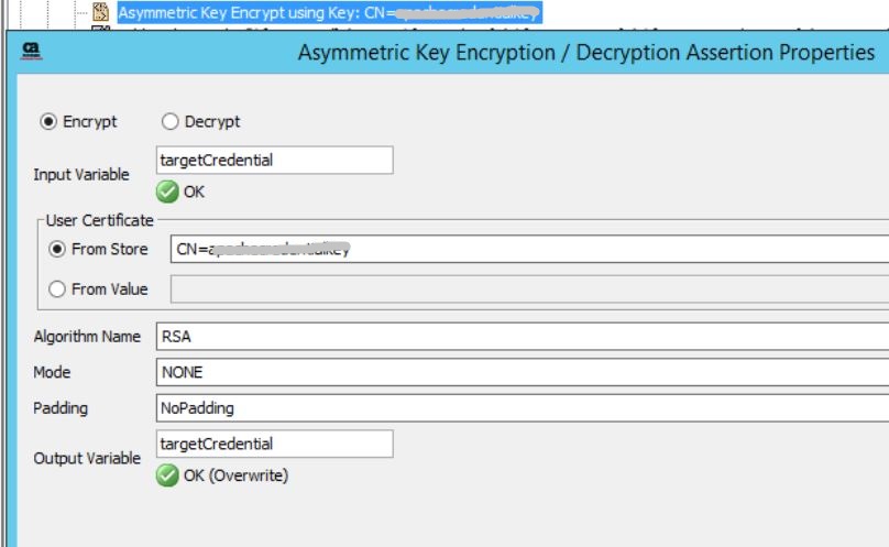API Gateway - Asymmetric Key Encryption / Decryption Assertion | Layer7 ...