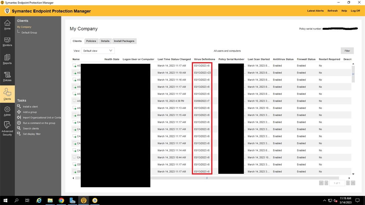 Virus Definition Failures On SEPM 14.3 RU6 Endpoint Protection