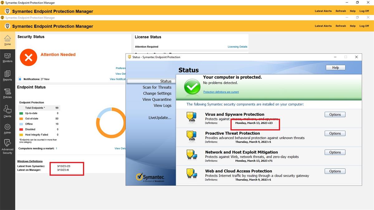 Virus Definition Failures On SEPM 14.3 RU6 Endpoint Protection