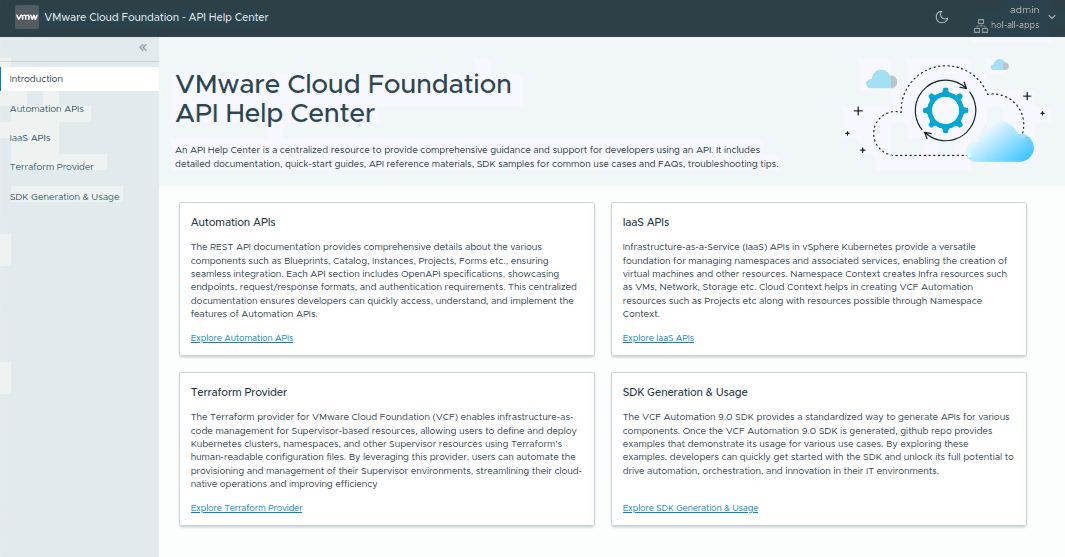 API Help Center All Apps Org