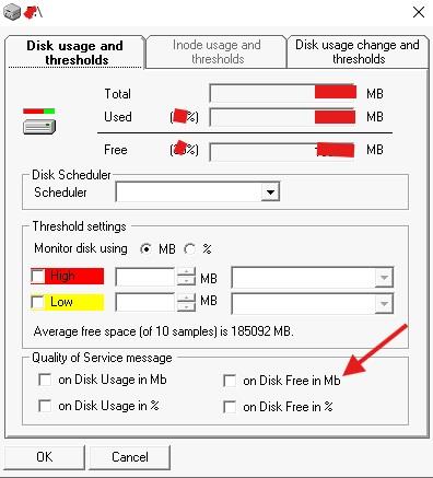 Disk Free Option in CDM Probe