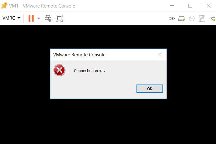 Inside the VM error