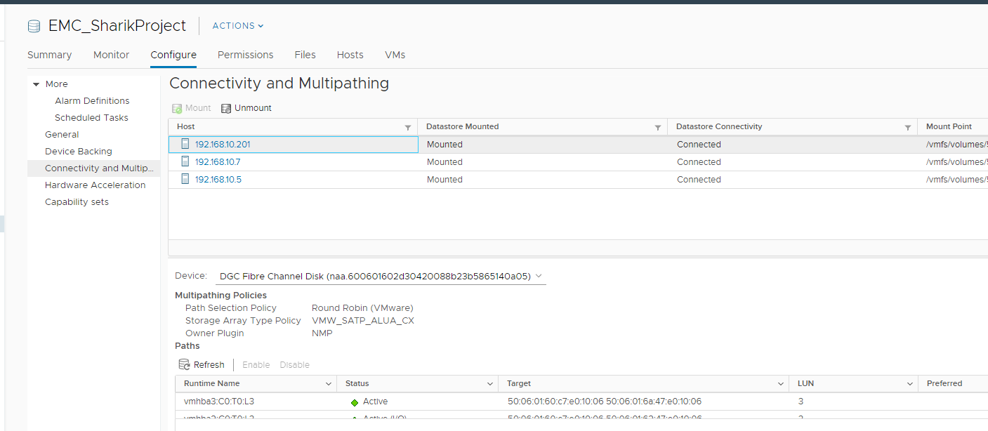 how to increase disk DGC Fibre Channel Disk VMware vSphere
