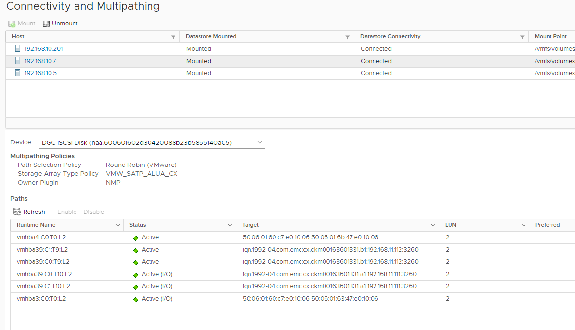 how to increase disk DGC Fibre Channel Disk VMware vSphere