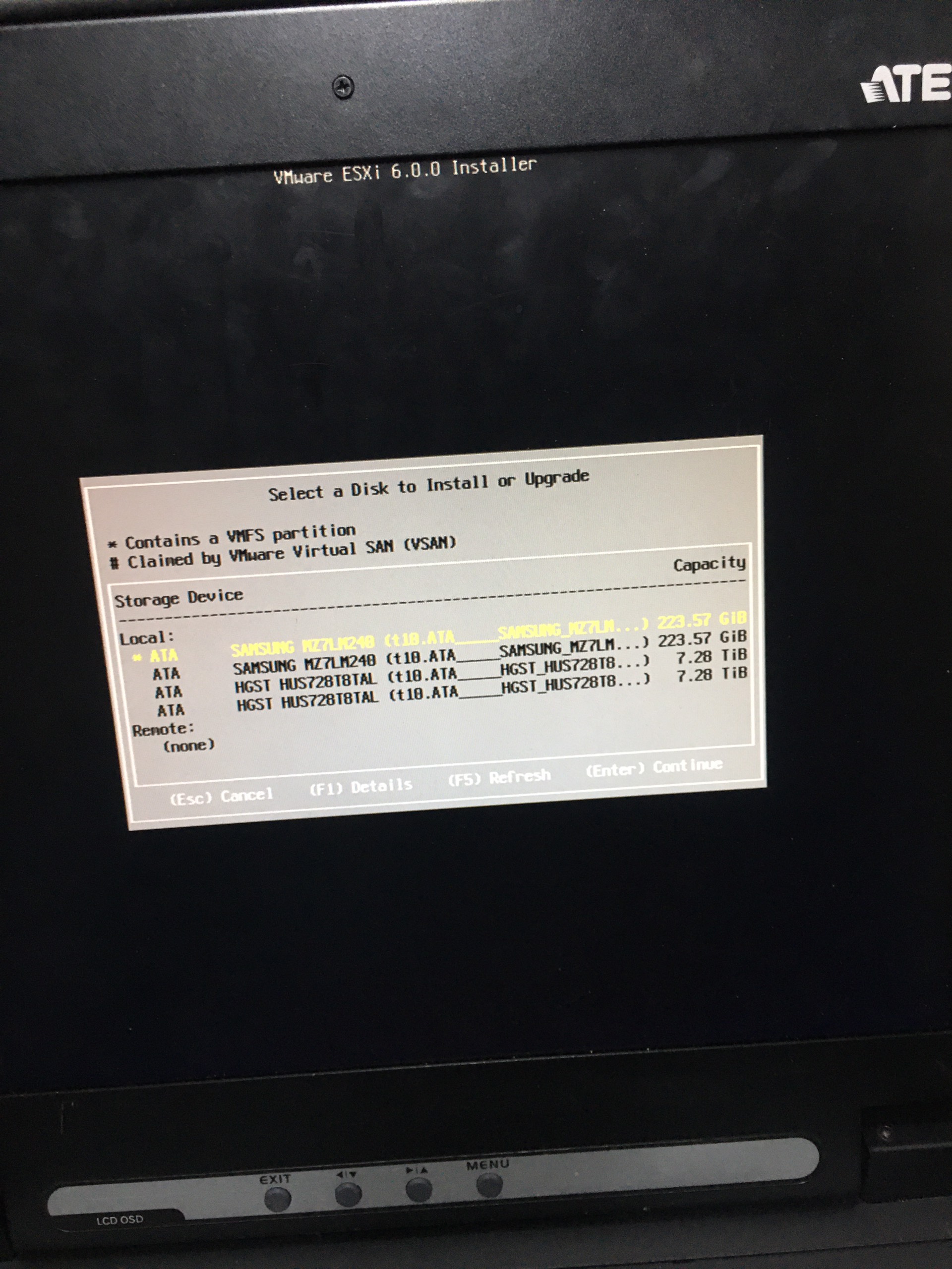 Esxi not detect disk raid ESXi