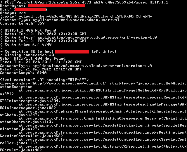 Create User: Request API error | VMware vCloud