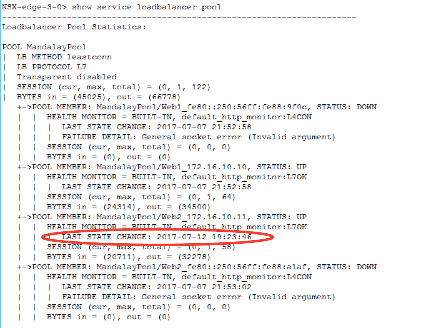 NSX Load Balancer Logging of Pool Members? VMware NSX