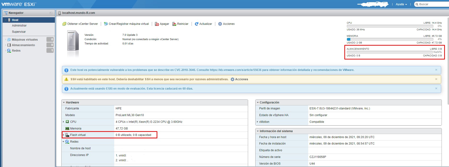 VMware ESXi does not recognize hard drives HP Proliant ML30 Gen10 ...