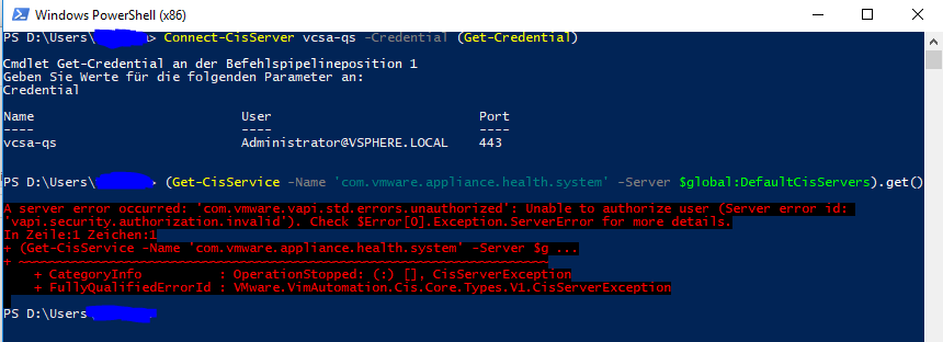 Get-CisService Appliance Health