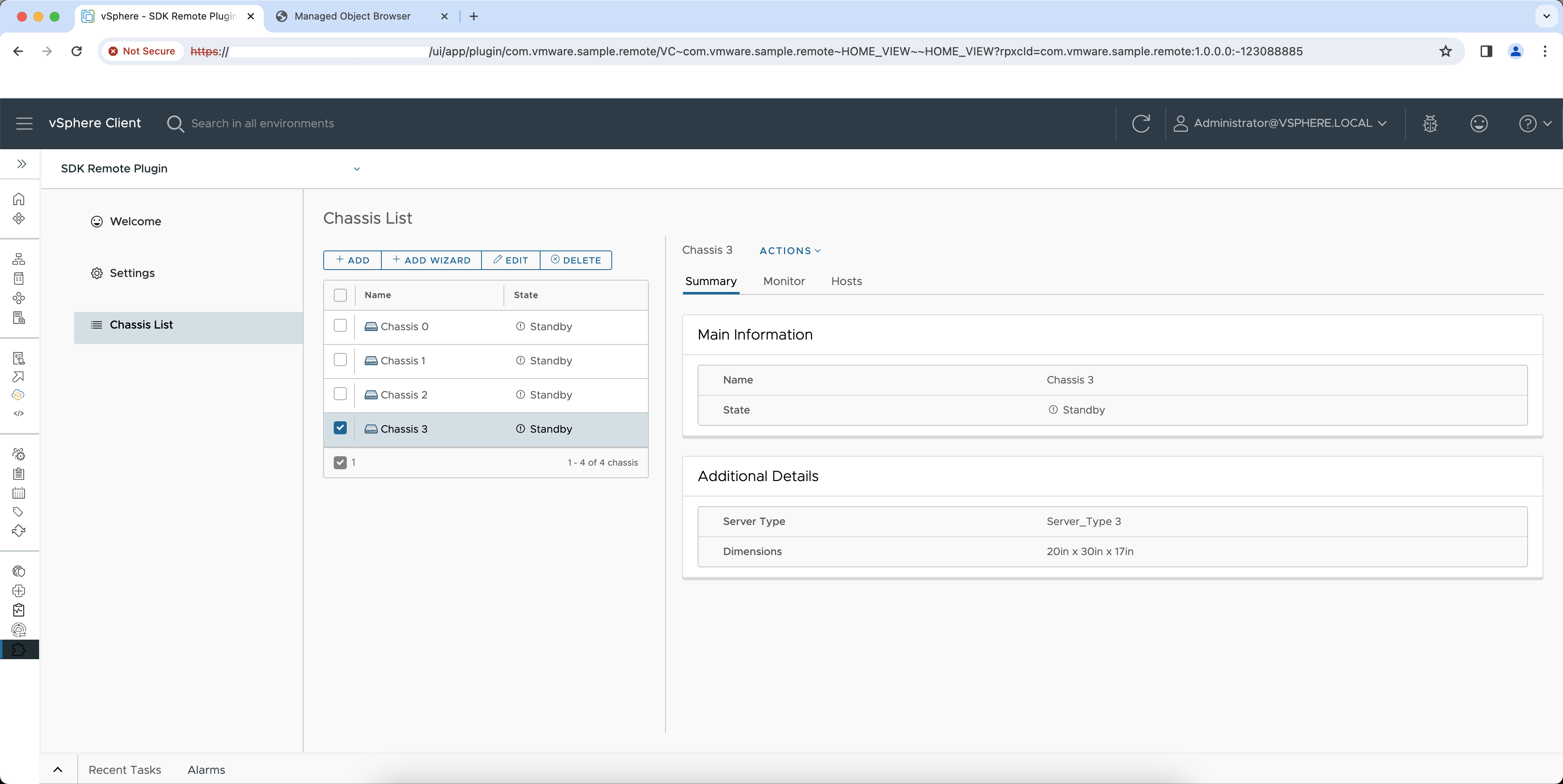 Sample plugin failing with "Host certificate thumbprint did not match ...