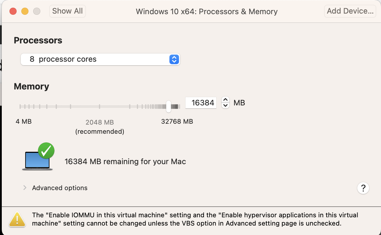 VMware Fusion 13 Processors Allocation | Fusion