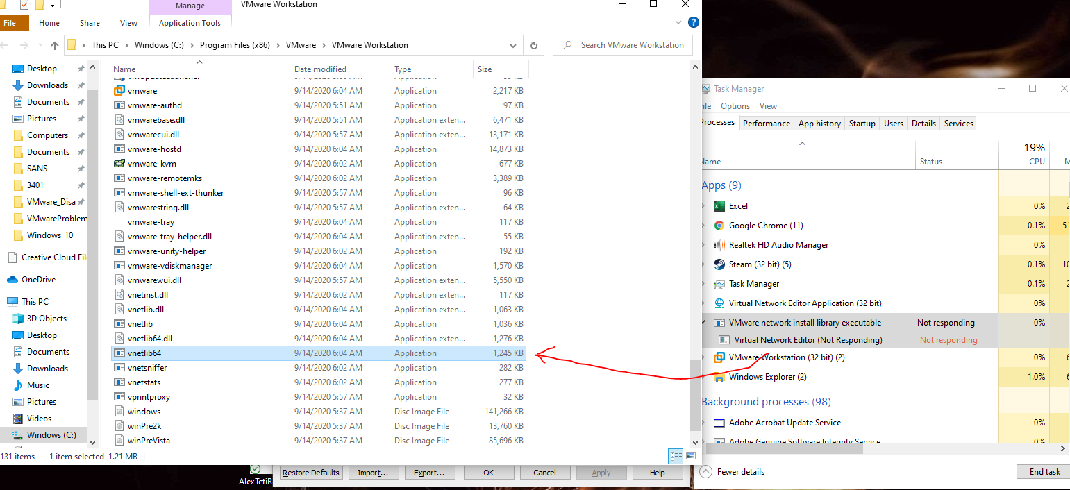 VMware cannot install Network Adapters / Drivers VMware Workstation