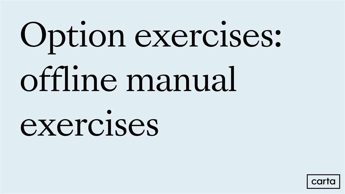 Exercises: offline manual exercises