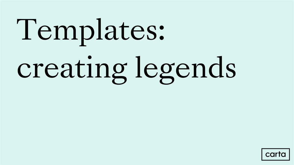 Templates: creating legends