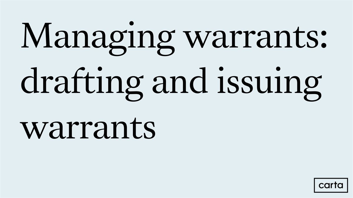 Warrants: drafting and issuing warrants