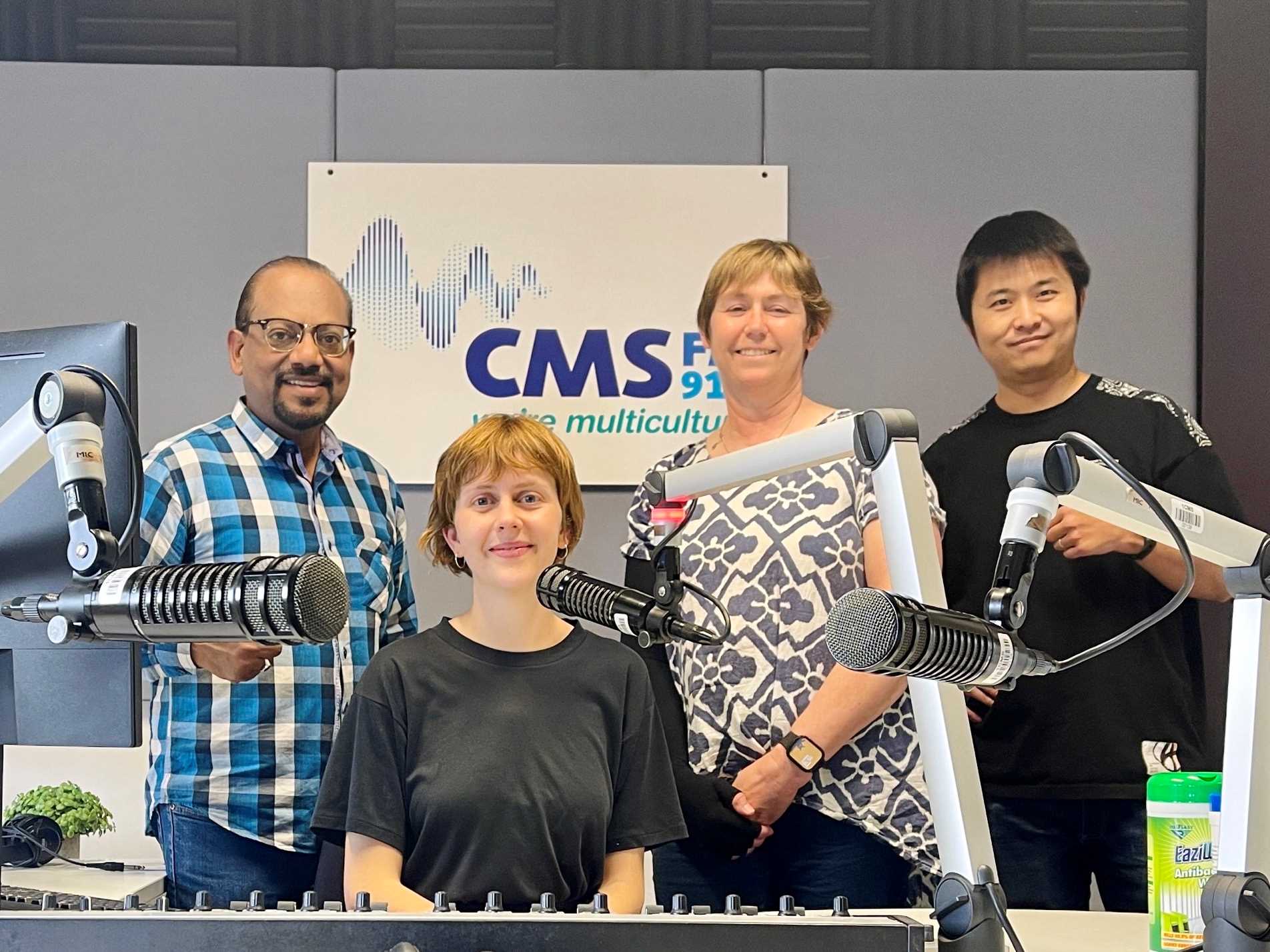 1CMS team with CBAA staff at 1CMS studios