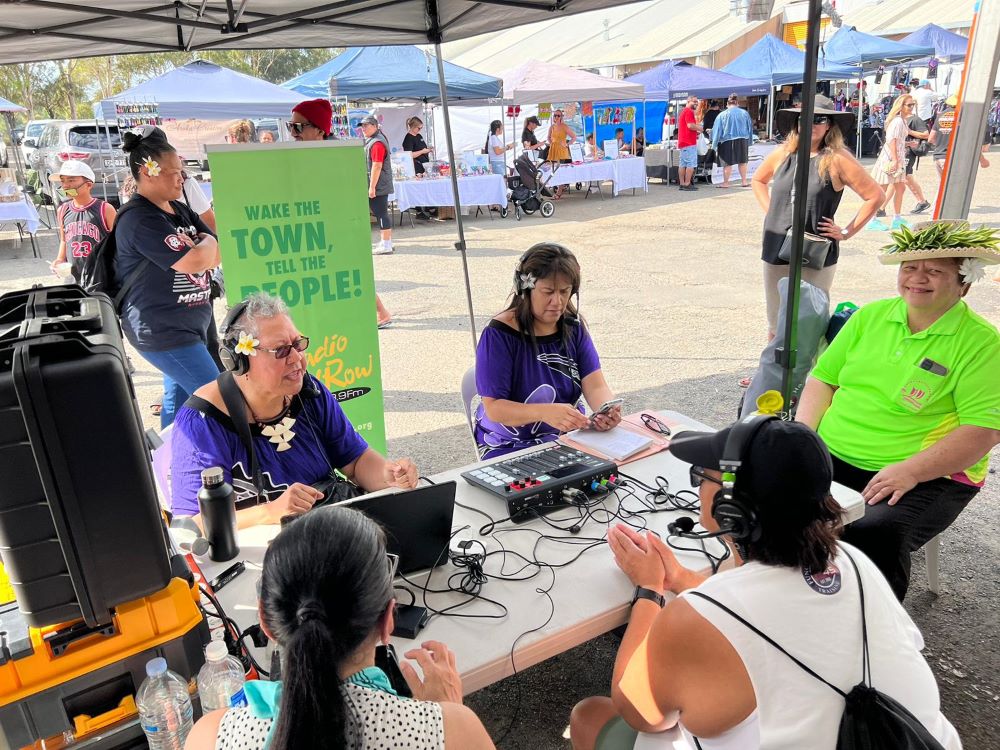 Radio Skid Row at an outside broadcast
