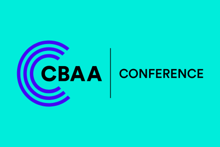 CBAA Conference logo on a teal background