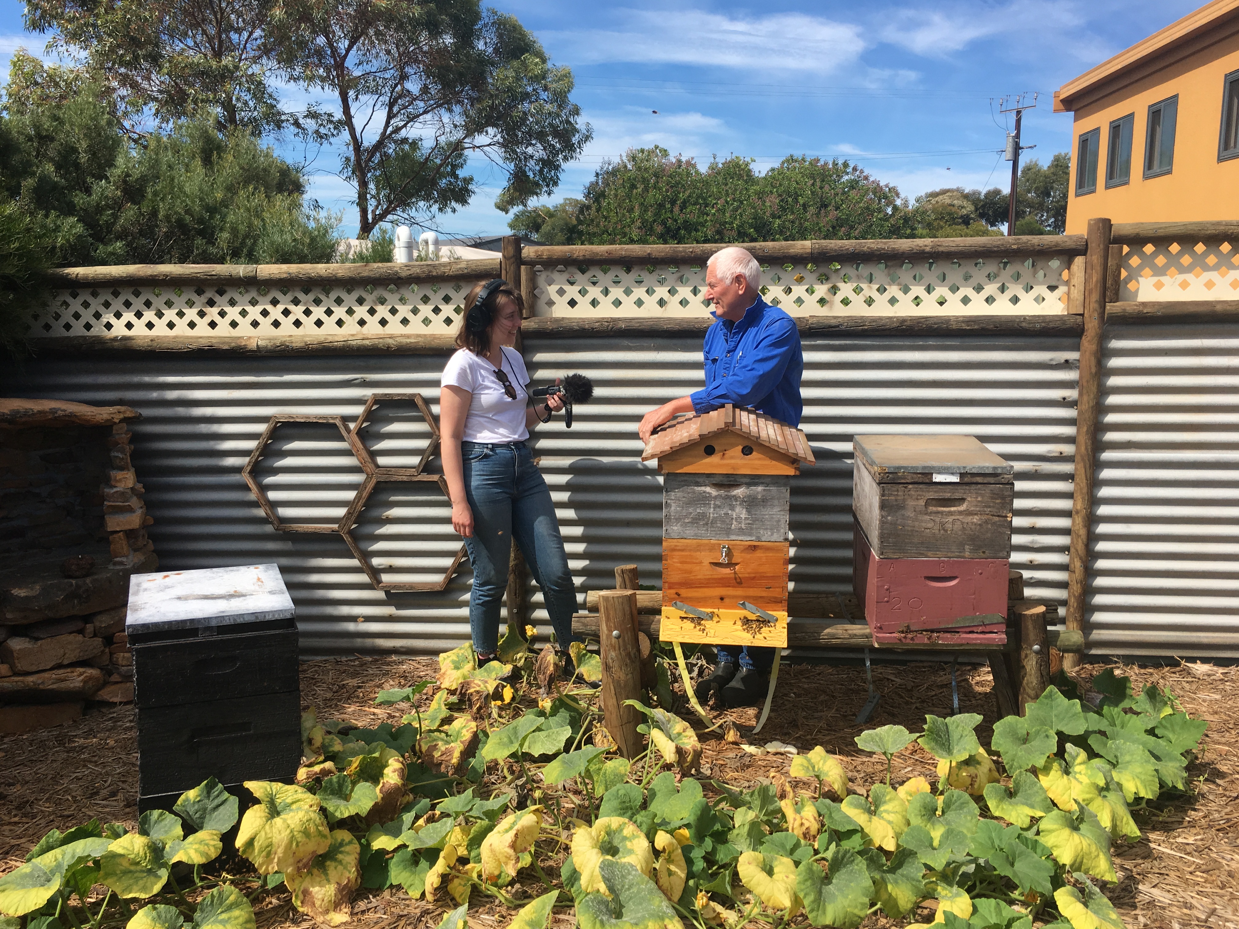 Lisa Burns interviewing Peter Davis for From the Embers