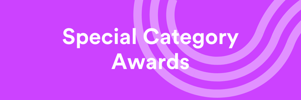 The words Special Category Awards on a purple background
