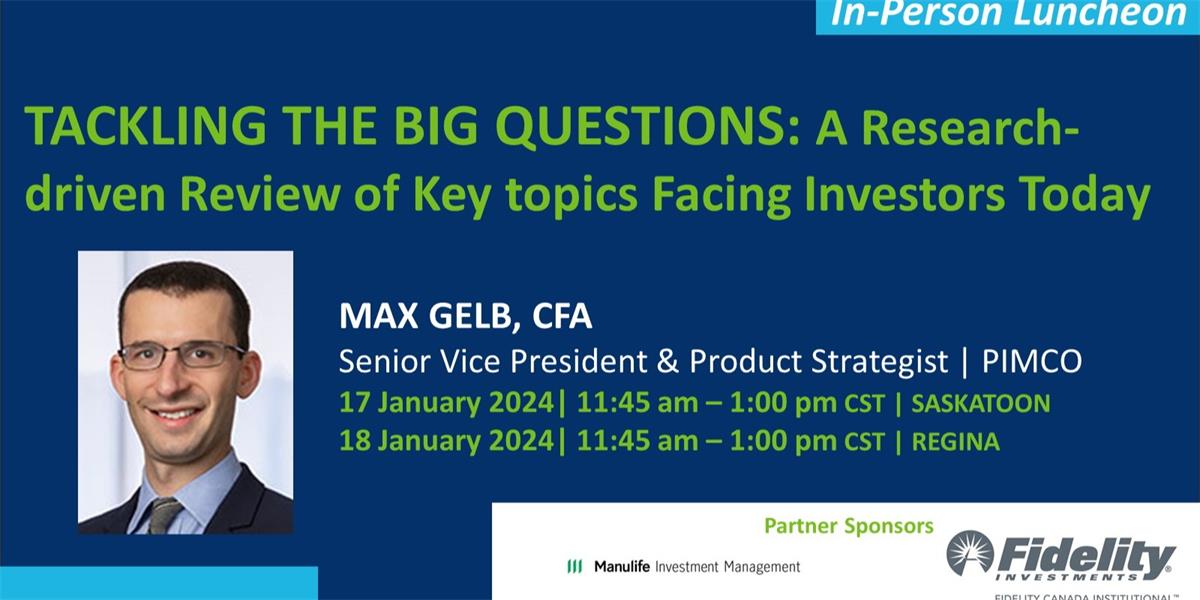 Saskatoon | Tackling the Big Questions - CFA Society