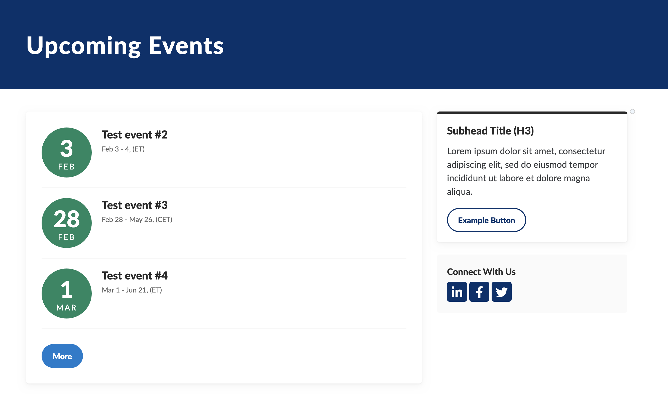 Event Page Example
