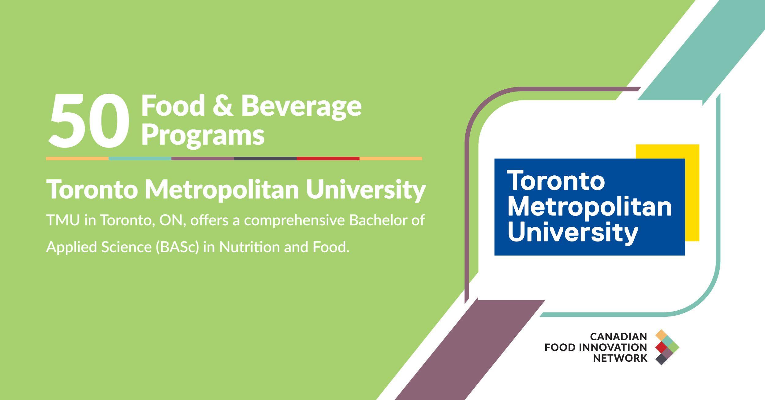 50 Food & Beverage Programs - Toronto Metropolitan University
