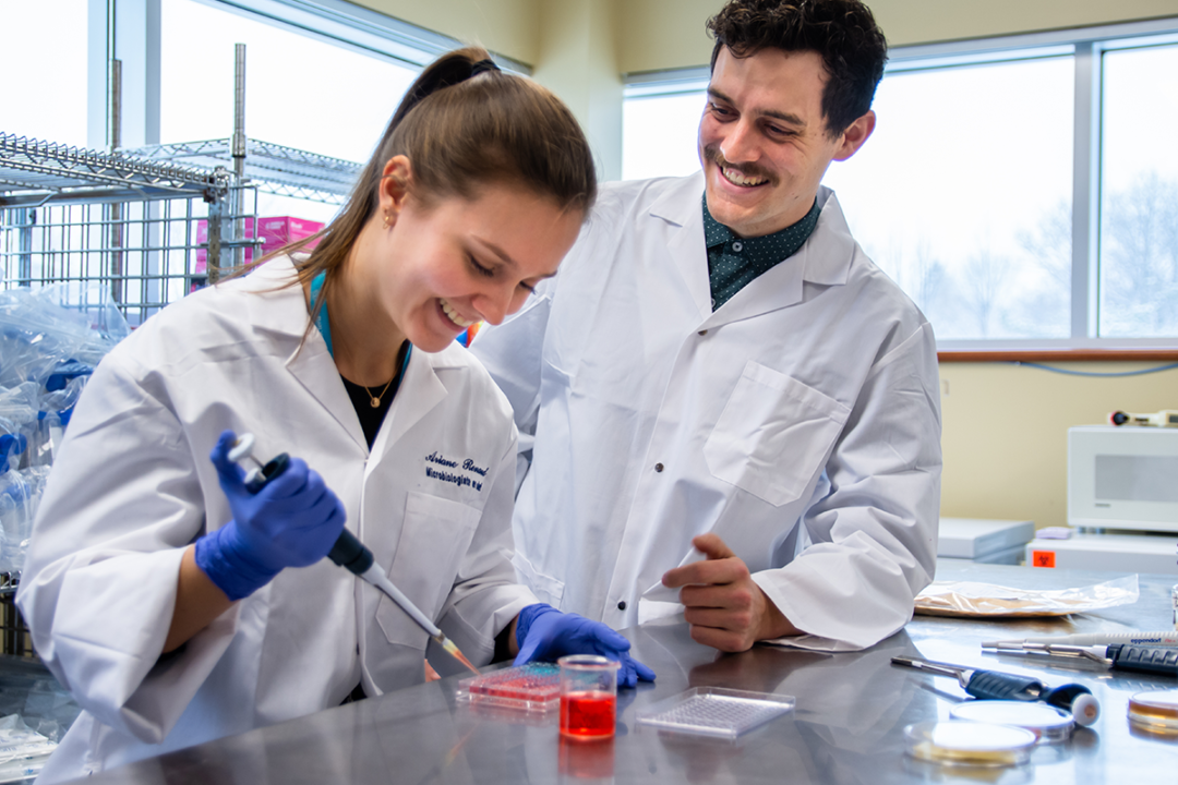 Food scientists working in a lab.