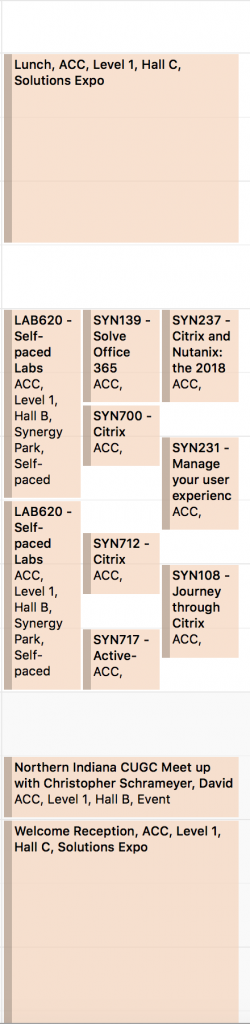Crill Synergy Schedule