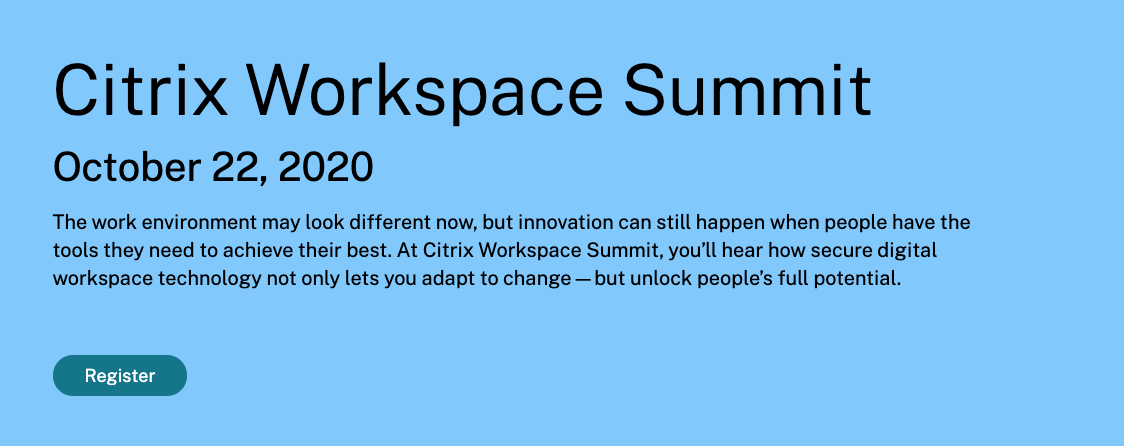 Citrix Workspace Summit 2020