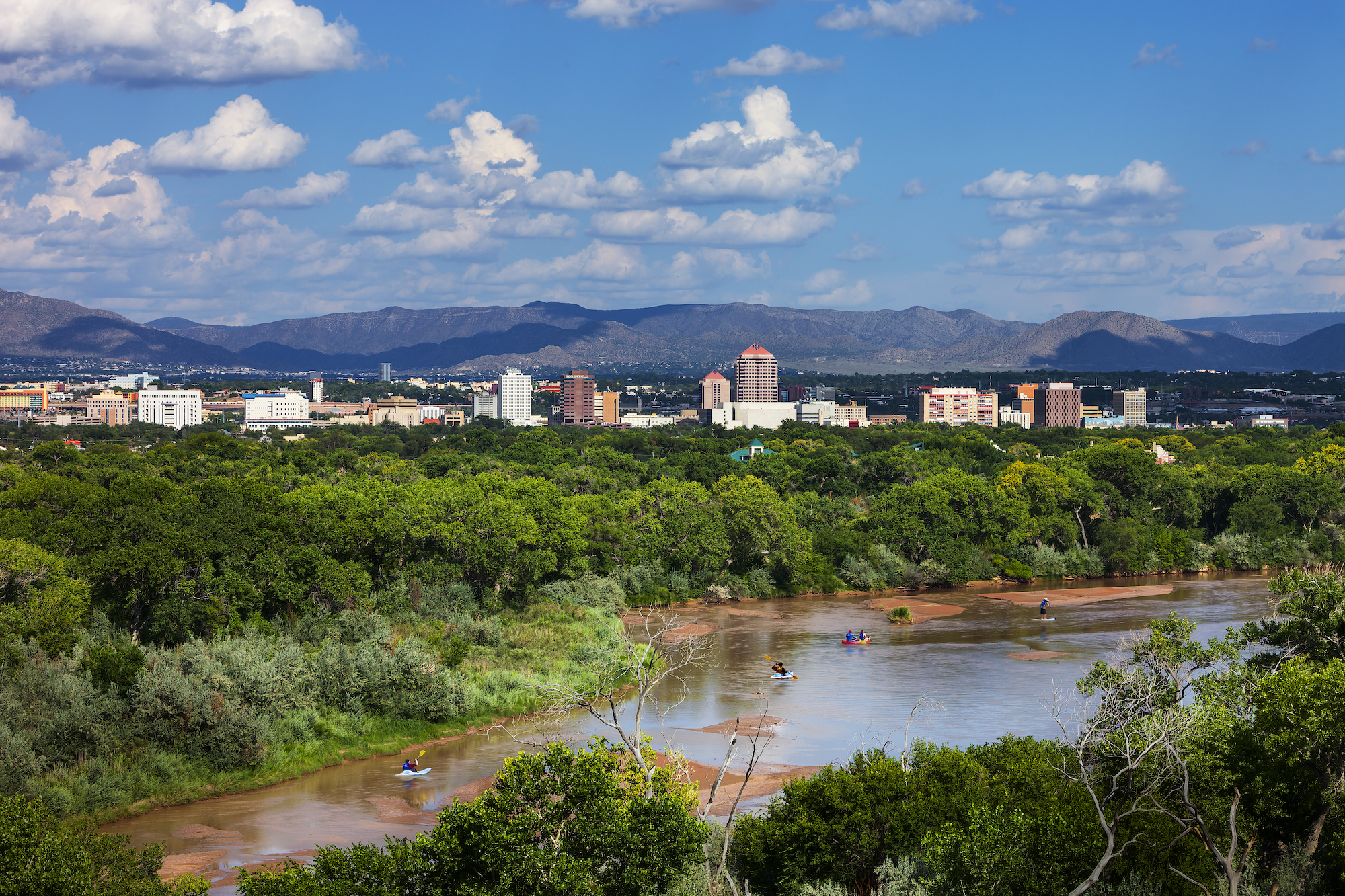 Albuquerque with a view of the Rio Grande 