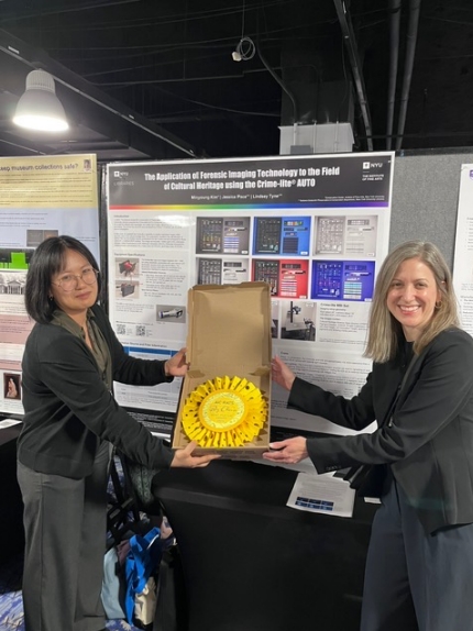 Minyoung Kim at Annual Meeting after winning Big Cheese Award with Lindsey Tyne_2025