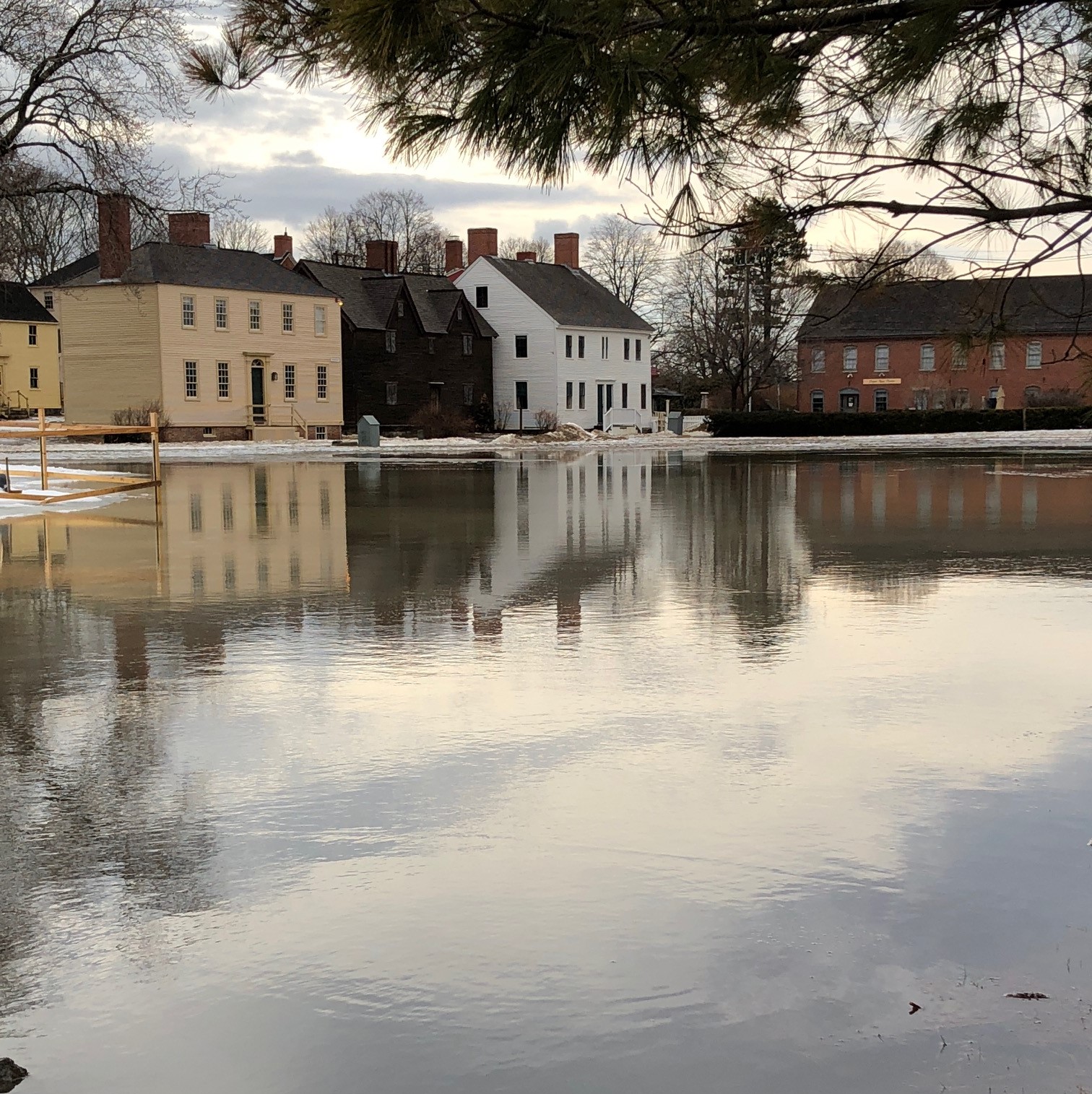 Flooding at Strawbery Banke Museum