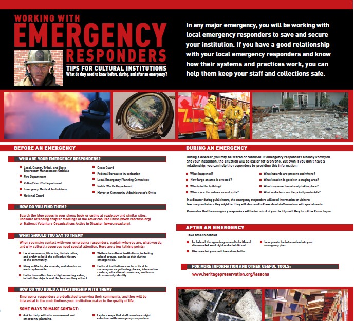 Image of Working with Emergency Responders Poster.