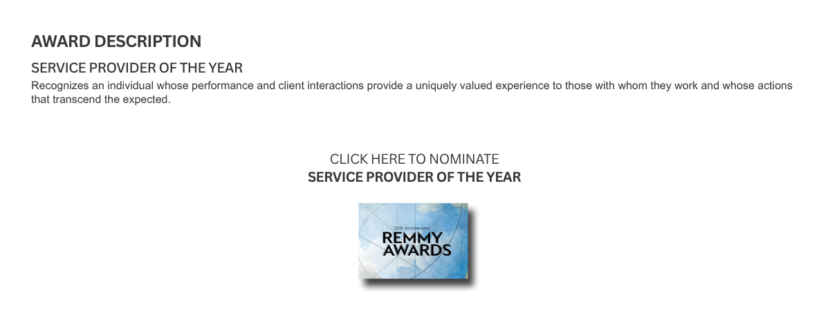 Service Provider of the Year