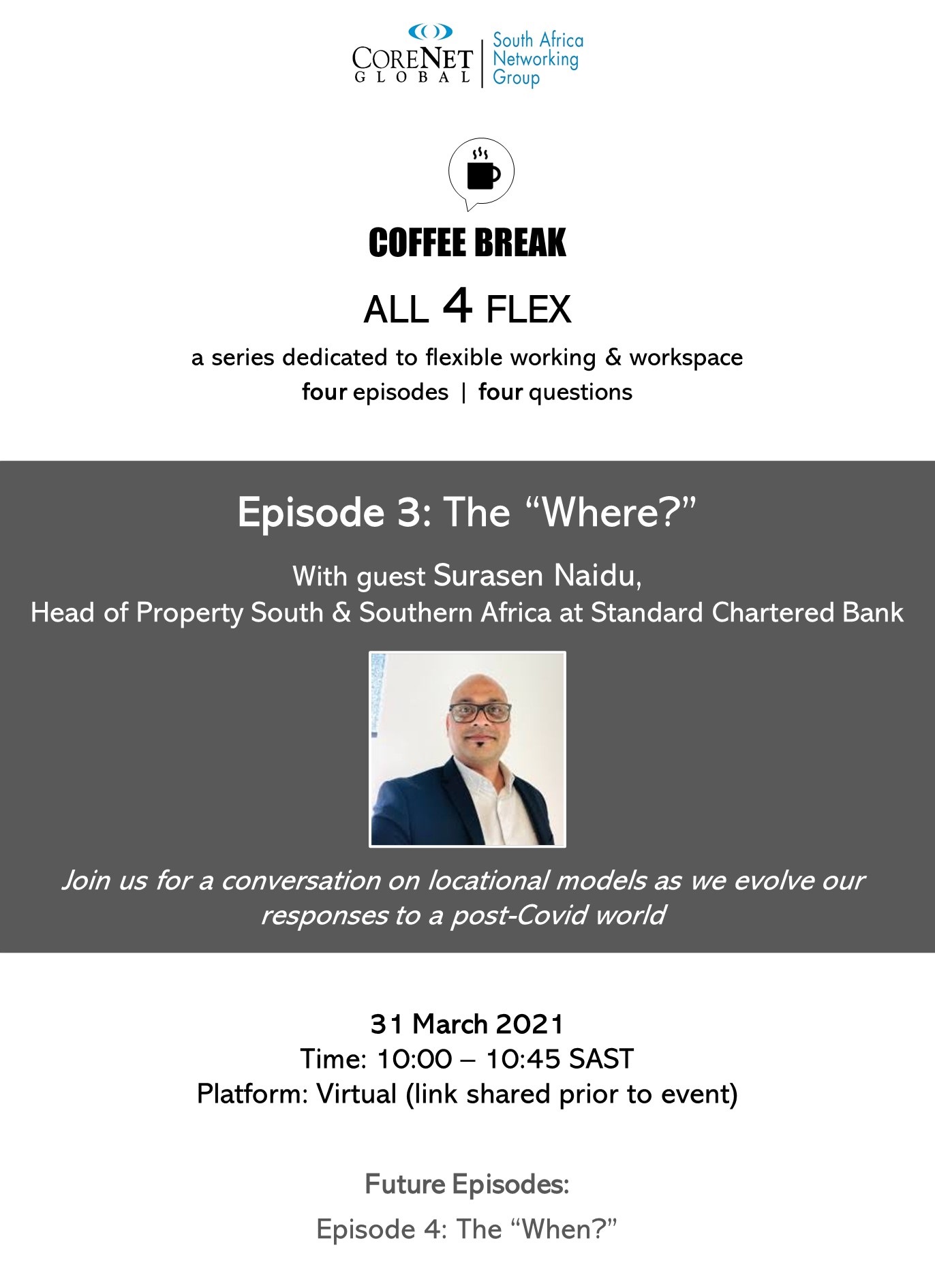Coffee Break 31 March 2021 Surasen Naidu Coffee Break 31 March 2021 Surasen Naidu